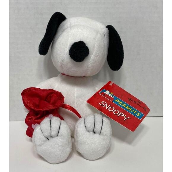 Hallmark Other - Hallmark Peanuts Snoopy Plush Bag Love Hearts Stuffed Animal 8”